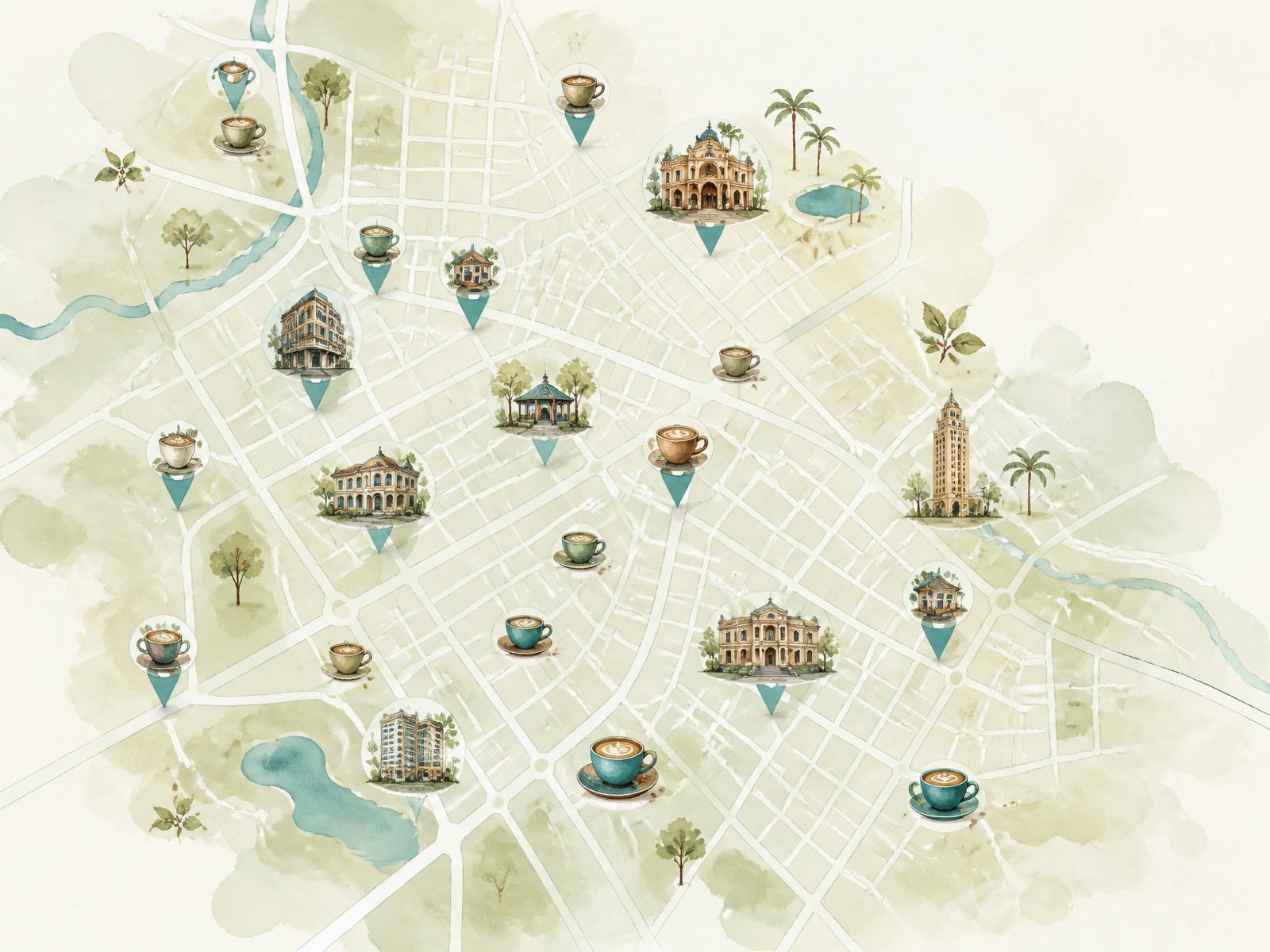 Mapa ilustrado de Ribeirão Preto